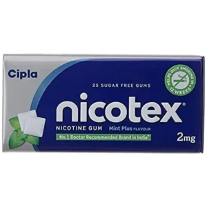 NICOTEX MINT PLUS 2MG TABLET - Pack of 25