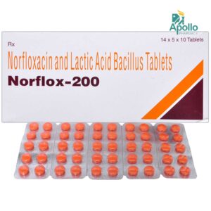 NORFLOX 200MG TABLET - Pack of 10`