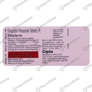 SITACIP 100MG TABLET - Pack of 10