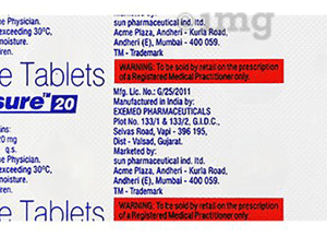 BILASURE 20MG TABLET - Pack of 10