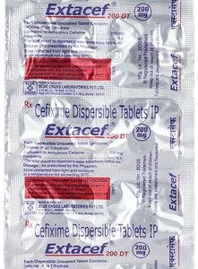 EXTACEF DT 200MG TABLET - Pack of 10`