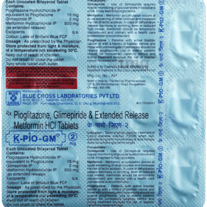 K PIO GM 2MG TABLET - Pack of 15