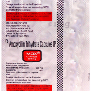 MOX CAP. 500MG TABLET - Pack of 15`